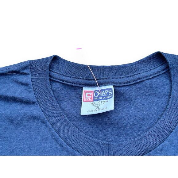 Vintage 90s Chaps Polo Ralph Lauren Big Spell Out‎ T-Shirt Men's Size XL - Picture 3 of 6